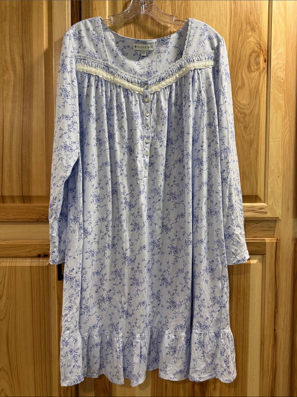 Eileen West Women’s Size XL Soft Floral Cotton Cottagecore Prairiecore Nightgown